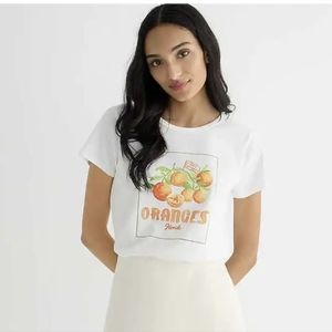 J. Crew shrunken orange graphic tee sz 2XL
